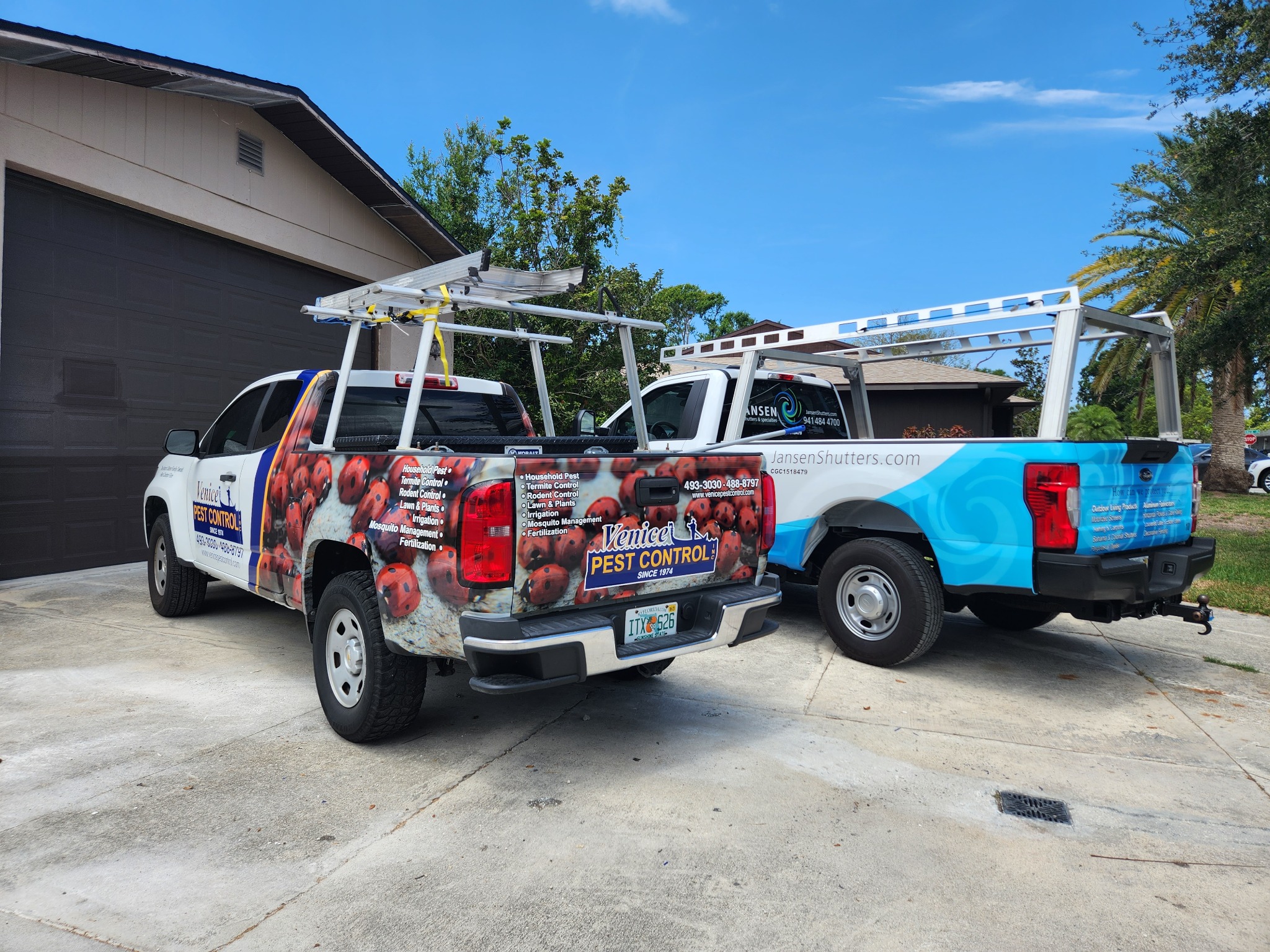 Partial wrap on truck